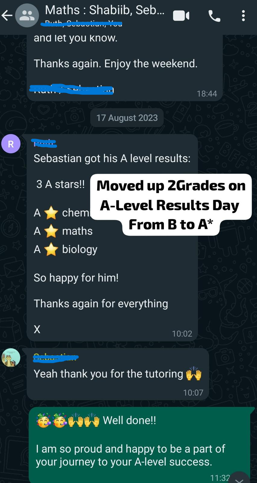 A-Level student improvement